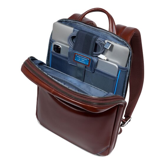 Piquadro Blue Square Daypack RFID Schutz Leder 37 cm Laptopfach