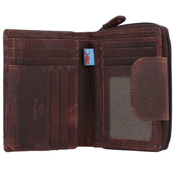 Jack Kinsky Monterey Geldbörse RFID Schutz Leder 10 cm