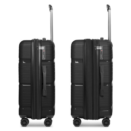 d&n Travel Line 4300-Plus 4 Rollen Trolley M 65 cm mit Dehnfalte