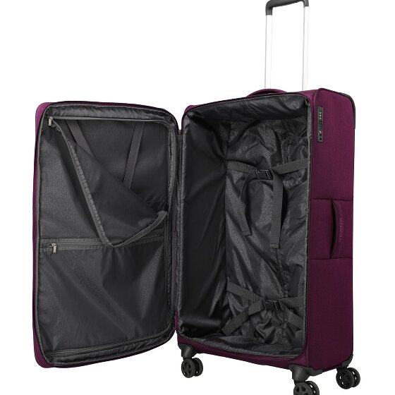 Travelite Cubis 4 Rollen Trolley L 83 cm mit Dehnfalte