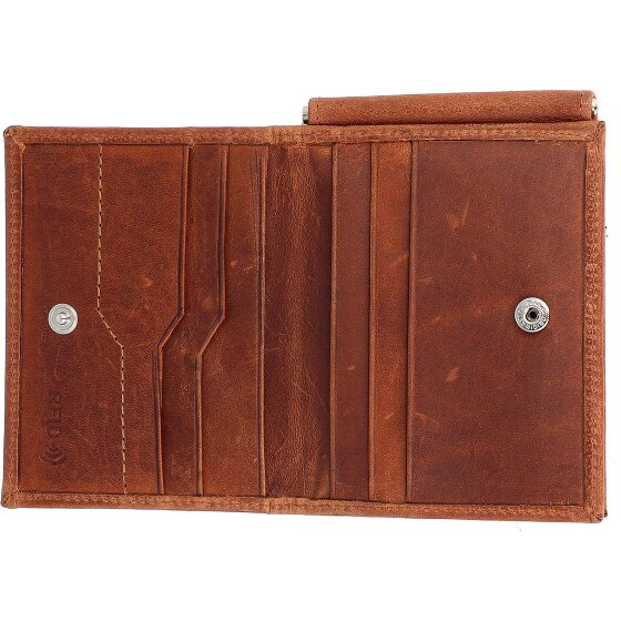 Mika Geldbörse RFID Leder 11 cm mit Geldscheinklammer