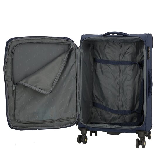 d&n Travel Line 9704 4 Rollen Trolley M 68 cm mit Dehnfalte
