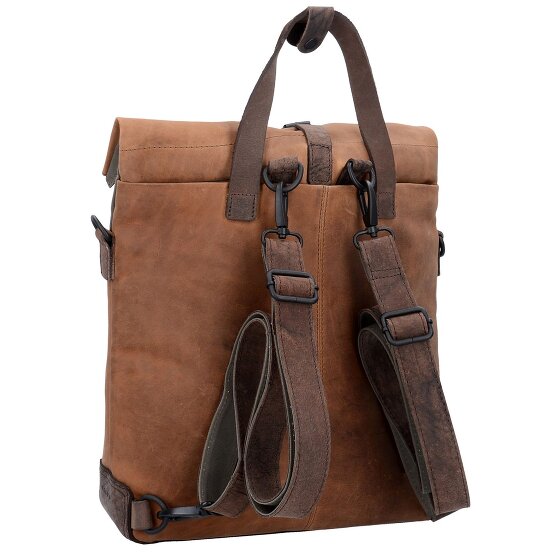 Harold's Twister Aktentasche mit Rucksackfunktion Leder 34 cm Laptopfach