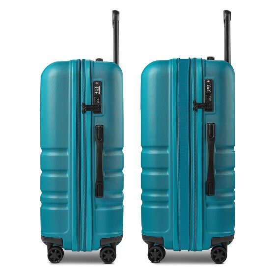 Redolz Pro ABS 4 Rollen Kofferset 3-teilig mit Dehnfalte