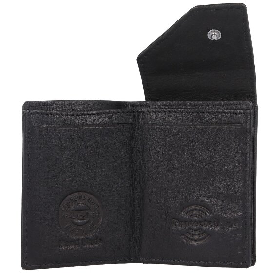 Greenland Nature Black Nappa Geldbörse RFID Leder 7 cm