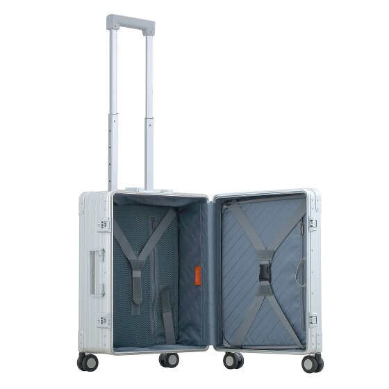 Aleon Traveler Domestic 4-Rollen Kabinentrolley Aluminium 55 cm