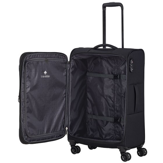 Travelite Chios 4 Rollen Trolley 67 cm mit Dehnfalte