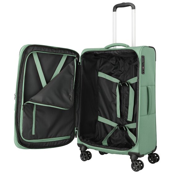 Travelite Kick Off 4 Rollen Trolley M 67 cm mit Dehnfalte