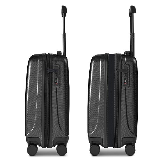 Police New York 4 Rollen Kabinentrolley S 54 cm mit Dehnfalte