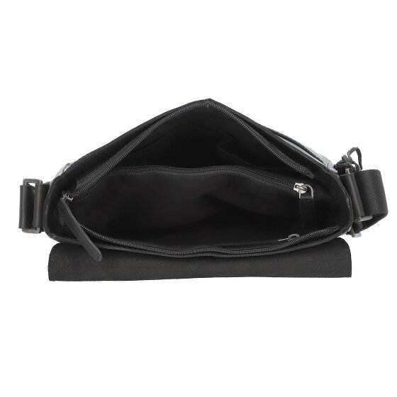 Greenburry Pure Black Umhängetasche Leder 26 cm