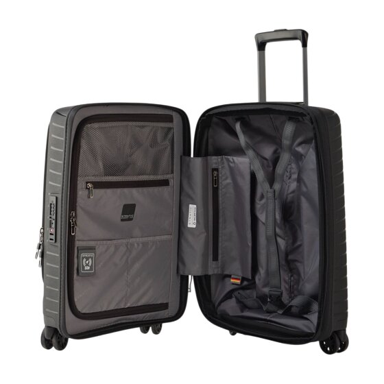 Stratic Novium 4 Rollen Kabinentrolley S 55 cm Laptopfach mit Dehnfalte