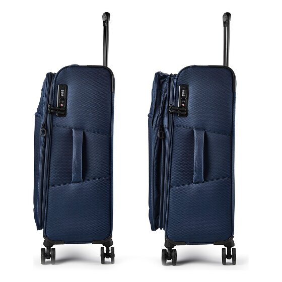 d&n Travel Line 9804 4 Rollen Trolley M 68 cm mit Dehnfalte
