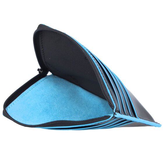 Piquadro Blue Square Kreditkartenetui RFID Schutz Leder 12 cm Geschenkbox