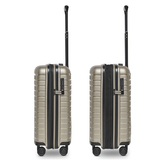 Pactastic Collection 04 THE CABIN + 4 Rollen Kabinentrolley S 55 cm mit Dehnfalte