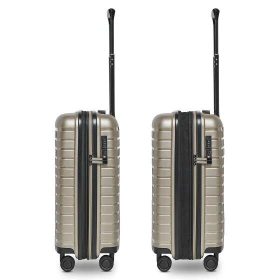 Pactastic Collection 04 THE CABIN + 4 Rollen Kabinentrolley S 55 cm mit Dehnfalte