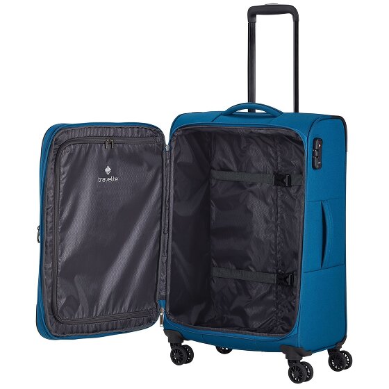 Travelite Chios 4 Rollen Trolley 67 cm mit Dehnfalte