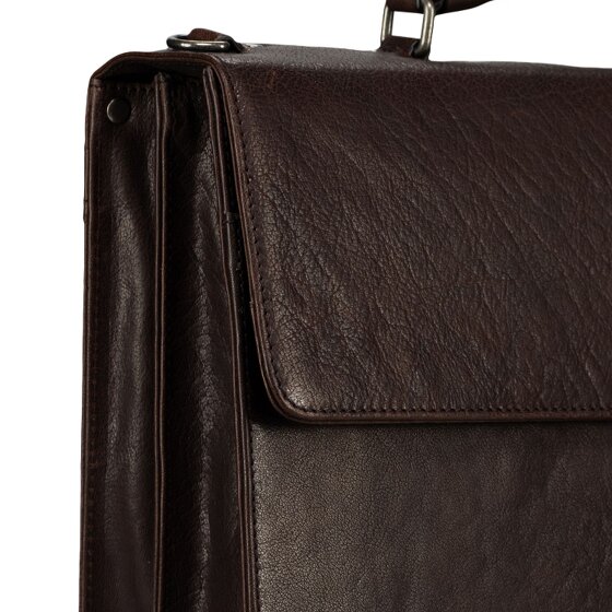 Jost Glasgow Aktentasche RFID Schutz Leder 40 cm Laptopfach