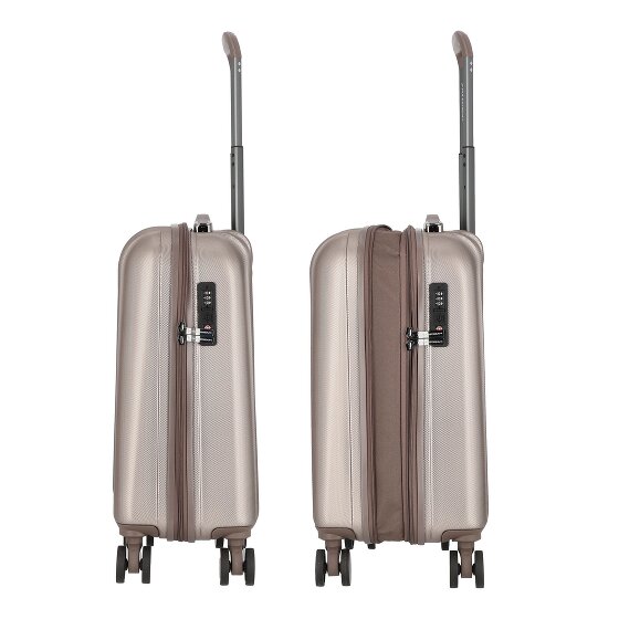 Polestream Moonrock 4 Rollen Kabinentrolley 55 cm mit Dehnfalte