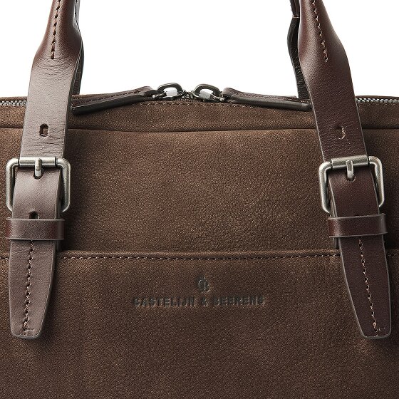 Castelijn & Beerens Nubuck Aktentasche Leder 41 cm Laptopfach