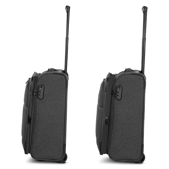 Redolz Essentials 12 2 Rollen Kabinentrolley S 55 cm mit Dehnfalte