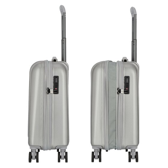 Polestream Moonrock 4 Rollen Kabinentrolley 55 cm mit Dehnfalte