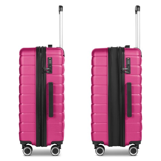 Bench Paris 4 Rollen Kofferset 3-teilig mit Dehnfalte