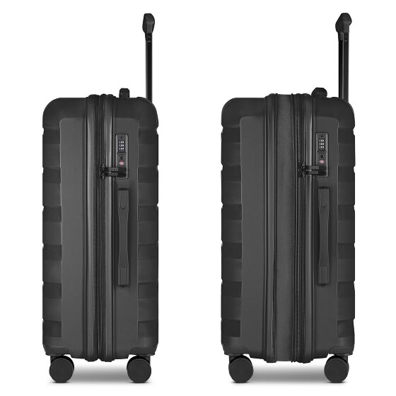 d&n South Dakota 4 Rollen Kofferset 3-teilig mit Dehnfalte