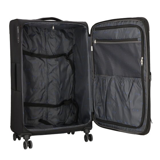 d&n Travel Line 9504 4 Rollen Trolley L 76 cm mit Dehnfalte