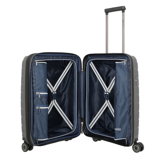 Travelite Air Base 4 Rollen Kabinentrolley 55 cm mit Dehnfalte