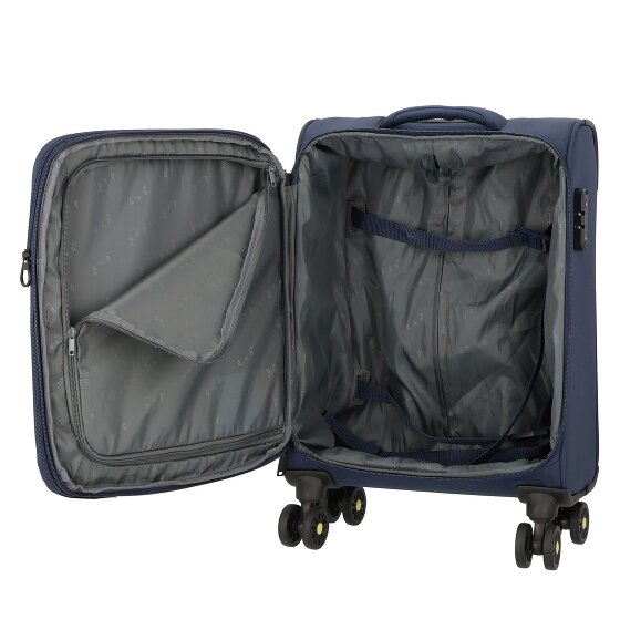d&n Travel Line 9704 4 Rollen Kabinentrolley S 55 cm mit Dehnfalte