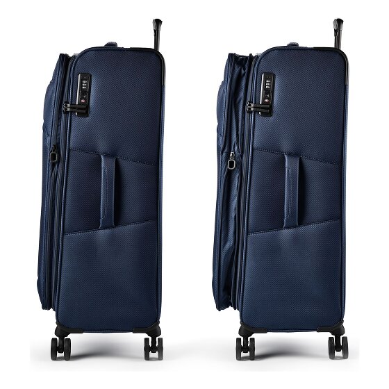 d&n Travel Line 9804 4 Rollen Trolley L 78 cm mit Dehnfalte