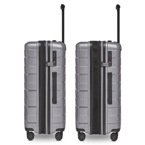 Bergpfeil Travel 4-Rollen Trolley M 66 cm mit Dehnfalte