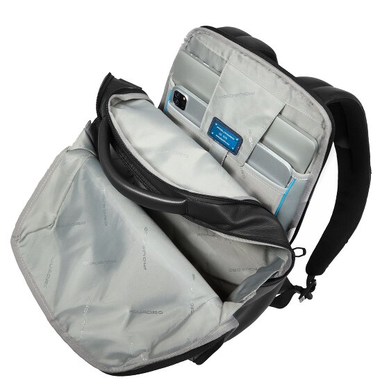 Piquadro Russel Daypack RFID Schutz Leder 41 cm Laptopfach