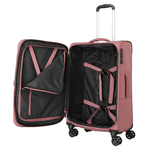 Travelite Kick Off 4 Rollen Trolley M 67 cm mit Dehnfalte