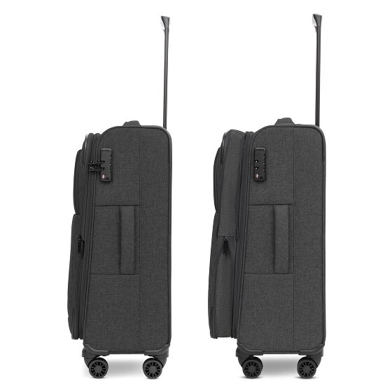 Redolz Essentials 12 THREE SET 4 Rollen Kofferset 3-teilig mit Dehnfalte