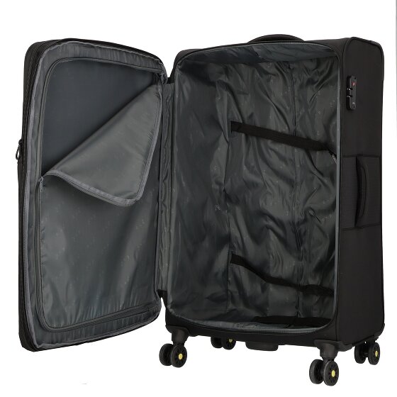 d&n Travel Line 9704 4 Rollen Trolley L 78 cm mit Dehnfalte