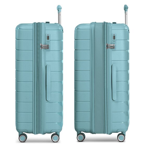 Franky London 4 Rollen Trolley L 74 cm mit Dehnfalte