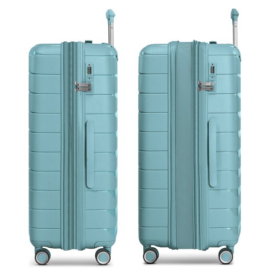 Franky London 4 Rollen Trolley L 74 cm mit Dehnfalte