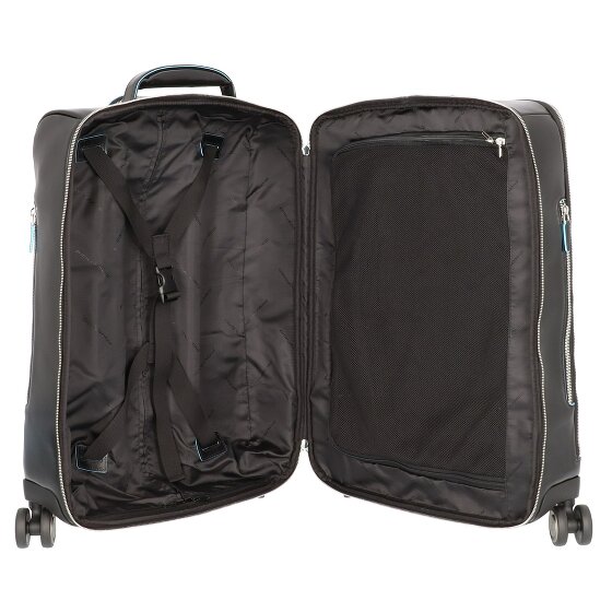 Piquadro Blue Square 4-Rollen Kabinentrolley Leder 55 cm Laptopfach