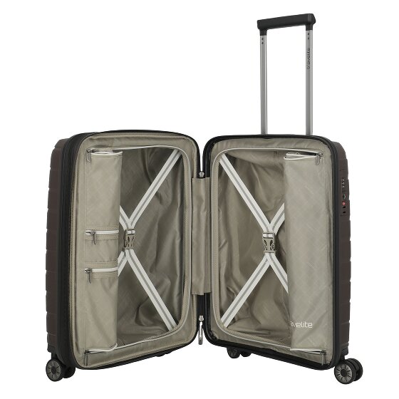 Travelite Air Base 4 Rollen Kabinentrolley 55 cm mit Dehnfalte