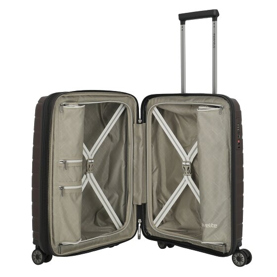Travelite Air Base 4 Rollen Kabinentrolley 55 cm mit Dehnfalte