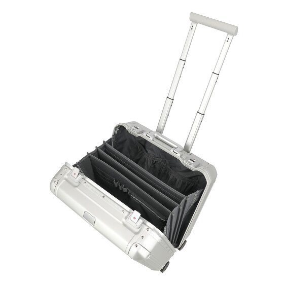 Travelite Next 4-Rollen Businesstrolley Aluminium 43 cm