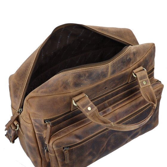 Greenburry Vintage Aktentasche Leder 43 cm Laptopfach