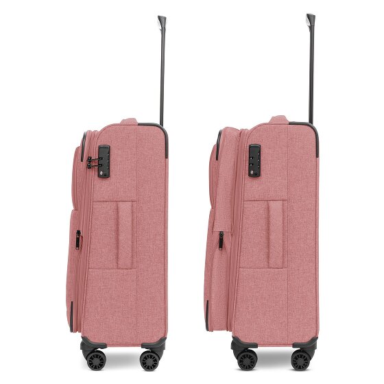 Redolz Essentials 12 THREE SET 4 Rollen Kofferset 3-teilig mit Dehnfalte