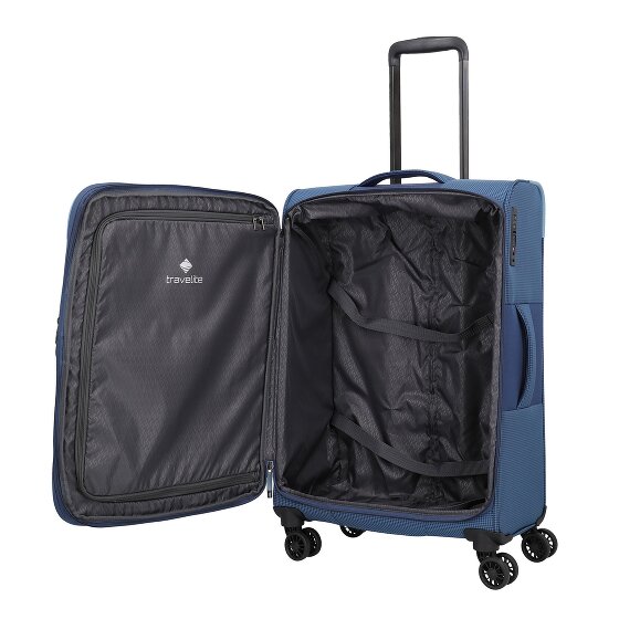 Travelite Corsiica 4 Rollen Trolley M 67 cm mit Dehnfalte