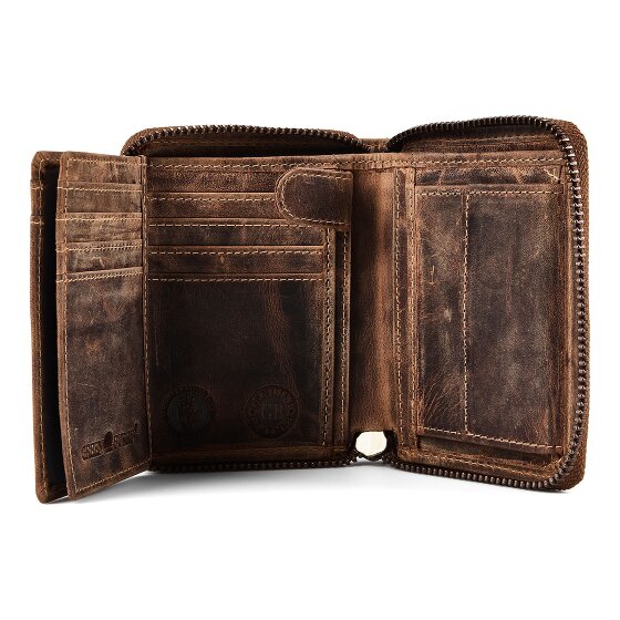Greenburry Huntsman Geldbörse RFID Schutz Leder 10 cm