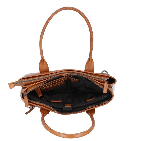 Plevier Rock Amber Schultertasche Leder 43 cm Laptopfach