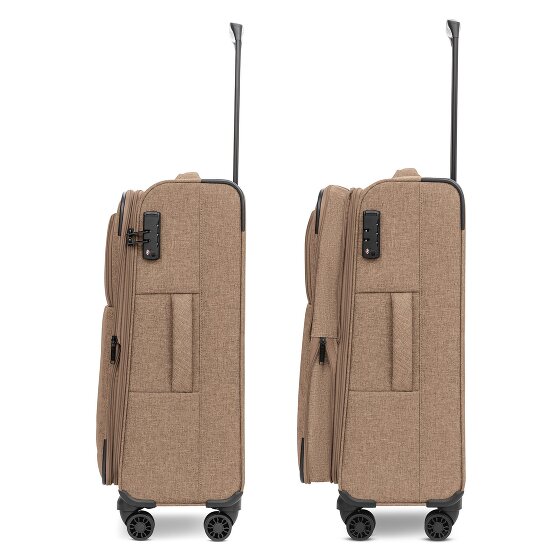 Redolz Essentials 12 THREE SET 4 Rollen Kofferset 3-teilig mit Dehnfalte