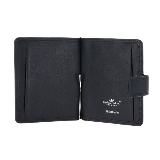 Golden Head Polo Geldbörse RFID Schutz Leder 10 cm Geldscheinklammer