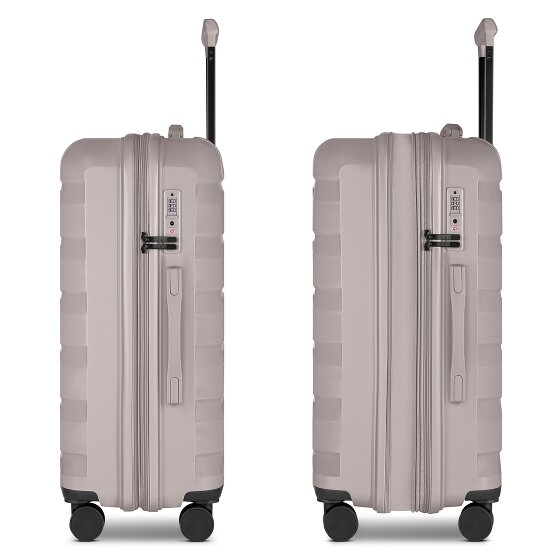 d&n South Dakota 4 Rollen Kofferset 3-teilig mit Dehnfalte